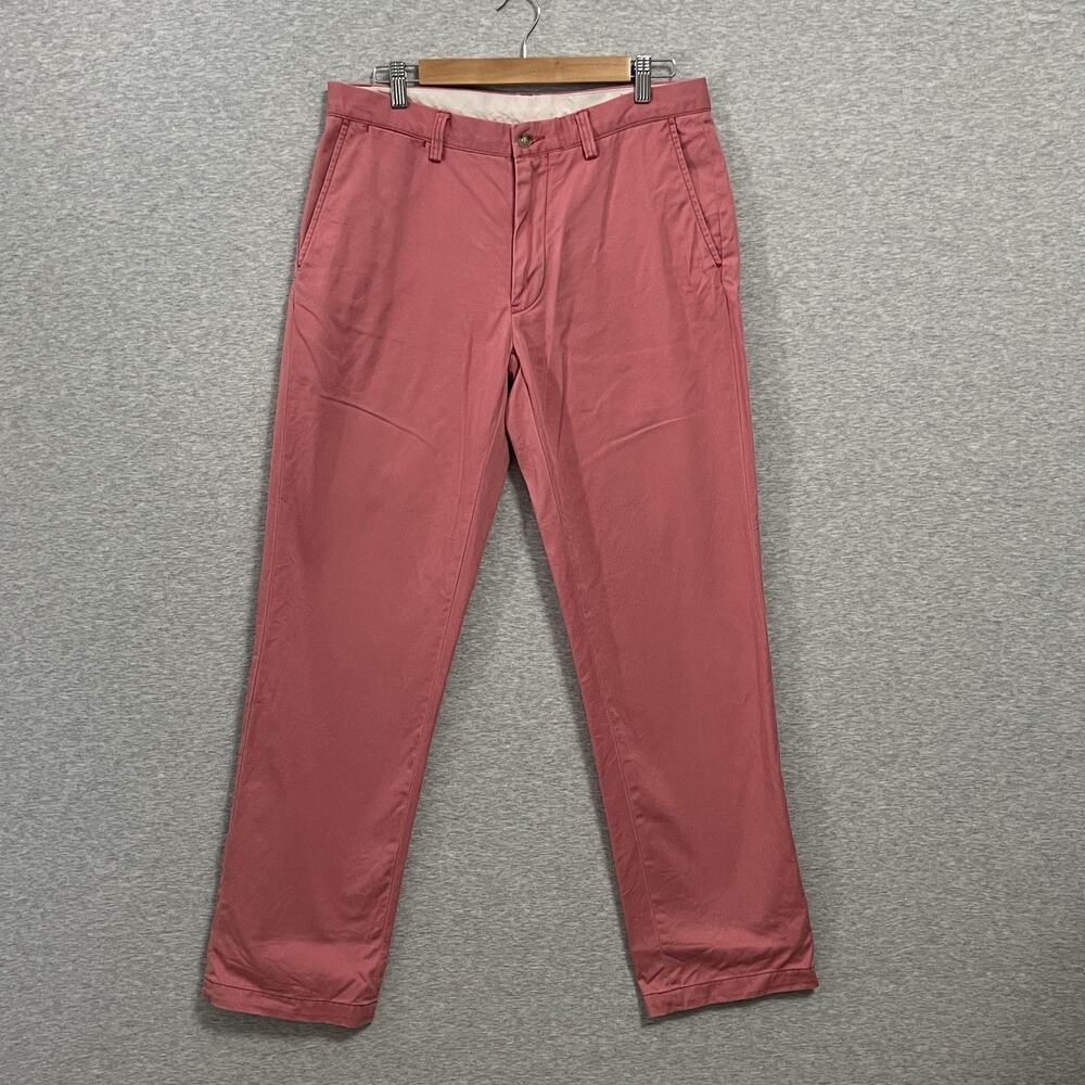 Polo Ralph Lauren Pants Mens 32x32 Pink Classic Fit Cotton Chino Preppy Casual